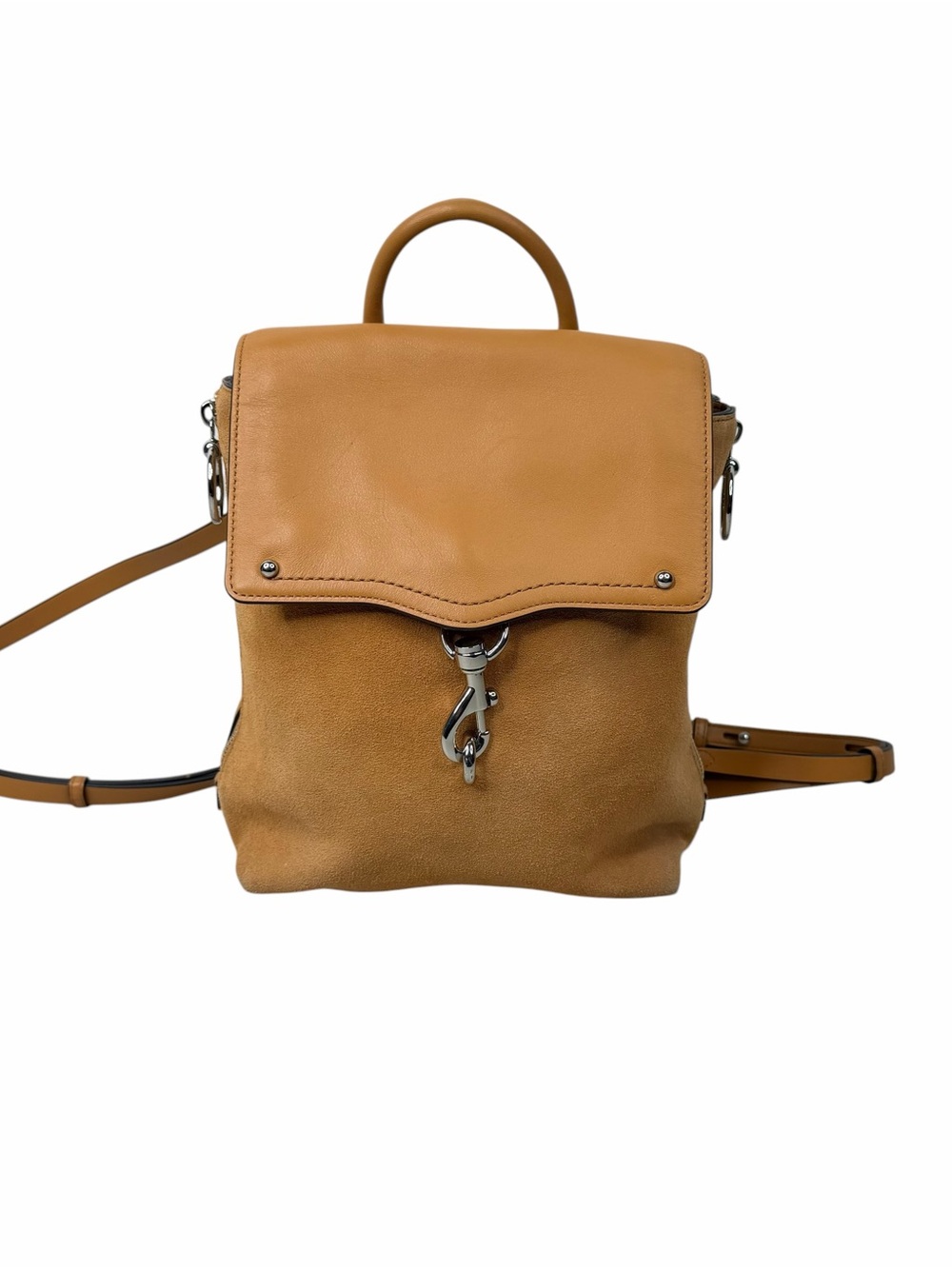 Rebecca Minkoff Jody Convertible Backpack Suede Leather Tan
